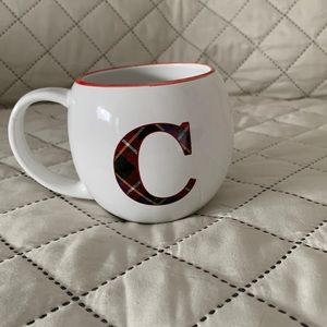 NWT Initial C holiday mug.